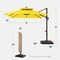 Best Choice Products 9x12ft 2-Tier Square Outdoor Solar LED Cantilever Umbrella w/ 360-Rotating Base –